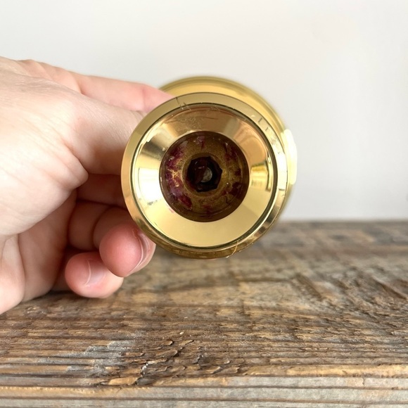 Brass candlestick 4” tall - Picture 5 of 6